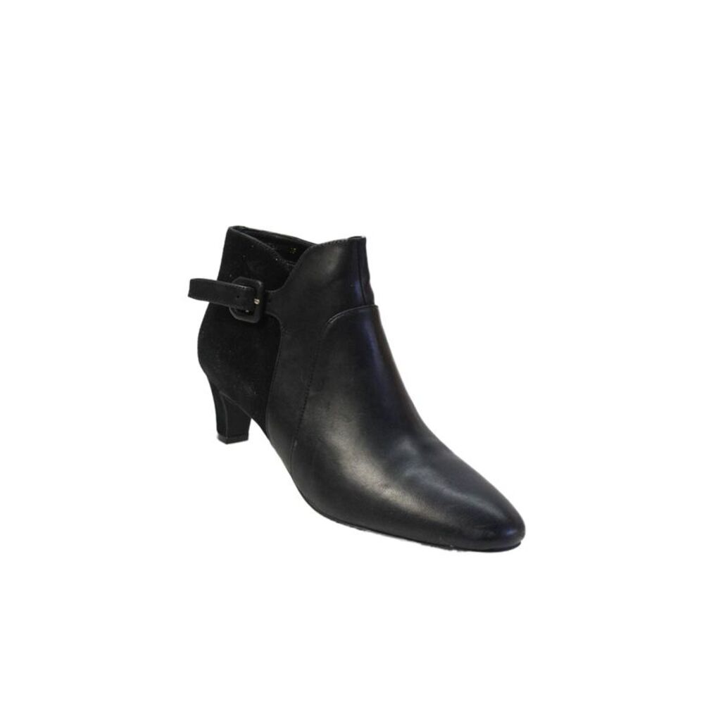 Cole Haan Grand.OS Womens Leather Zippered Buckled Ankle Boots Black Size 7.5